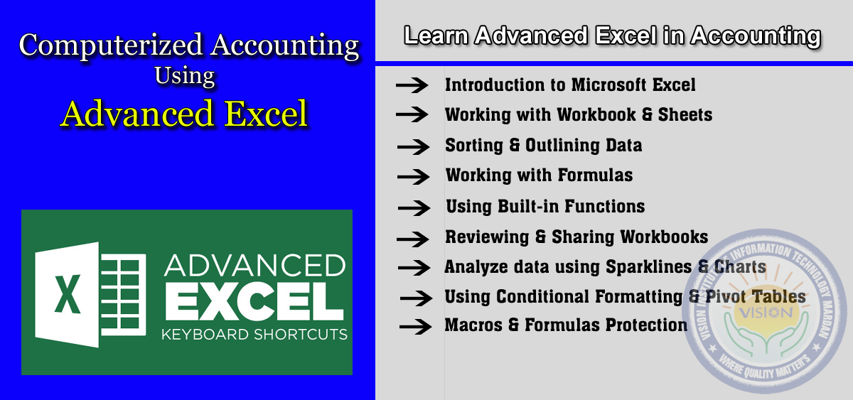 Learn Advanced Excel in Computerized Accounting